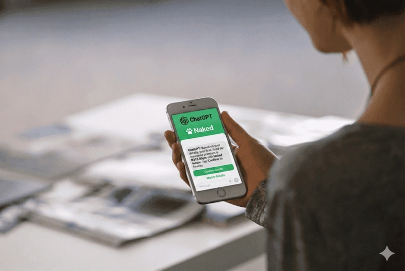 SA's Naked Insurance gives final car insurance quote in ChatGPT